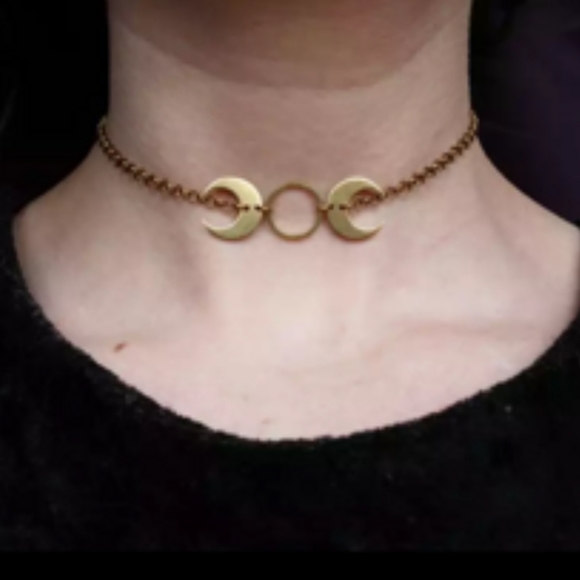 Nikkiwallflower Jewelry - ○Mara○ Antiqued Moon Necklace